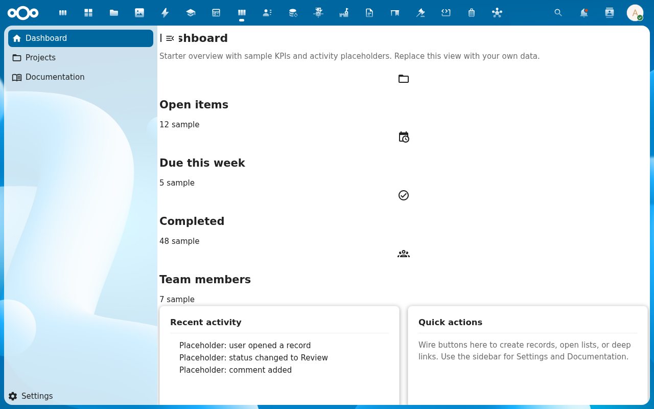 Planix dashboard